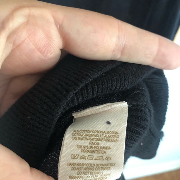 Free People Black Grey Metallic Sweater Small - Picture 3 of 6